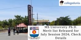 MS University PhD Merit list Released for July Session 2024